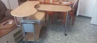 Mesa escritorio abatible madera y metal