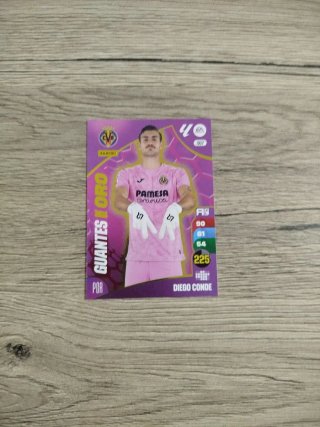 Tarjeta Panini Guantes de Oro Diego Conde