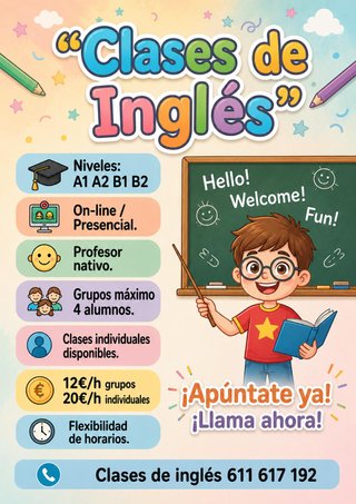 CLASES DE INGLÉS (ON-LINE/PRESENCIAL)