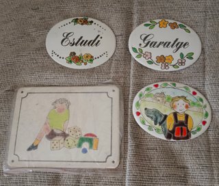 Chapas esmaltadas decorativas para puertas