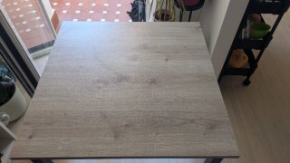 Mesa madera y metal 60cm