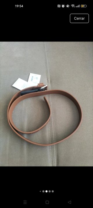 Cinturón Tommy Hilfiger mujer Marrón 95 cm de piel