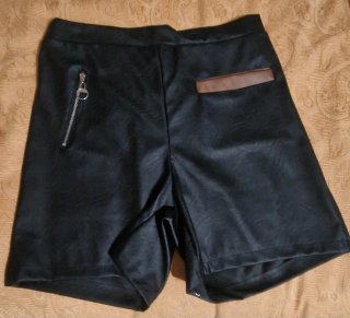 Pantaloncini invernali donna neri/marrone