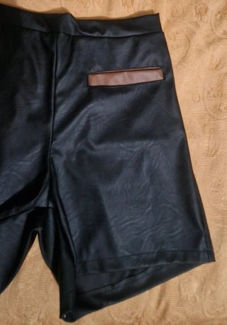 Pantaloncini invernali donna neri/marrone