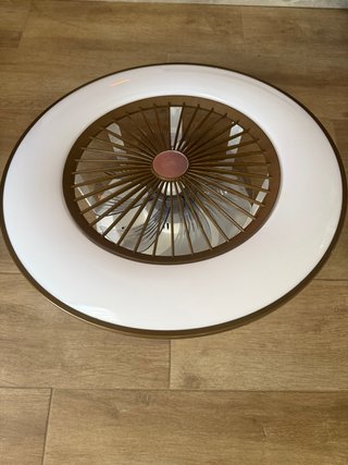 Ventilador Techo LED cobre y Blanco 3 Tonos