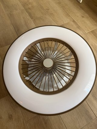 Ventilador Techo LED cobre y Blanco 3 Tonos