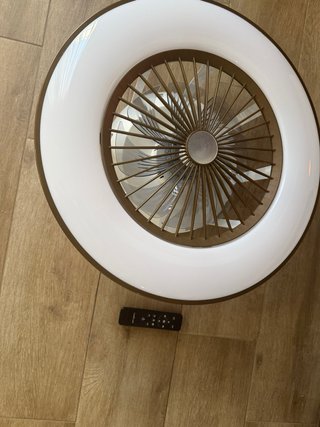 Ventilador Techo LED cobre y Blanco 3 Tonos