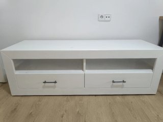 Mueble TV madera blanco