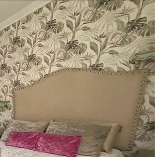 Cabecero Beige Taupe Tachuelas Tapizado precioso!