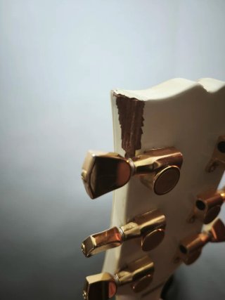 Guitarra Eléctrica Fenix imitación Les Paul Blanca