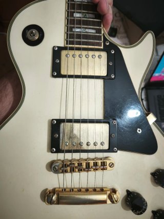 Guitarra Eléctrica Fenix imitación Les Paul Blanca