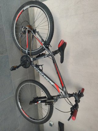 Bicicleta Kross gris/rojo talla S
