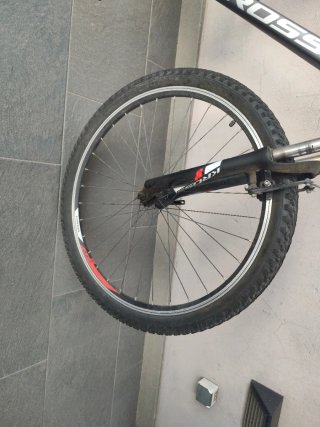 Bicicleta Kross gris/rojo talla S