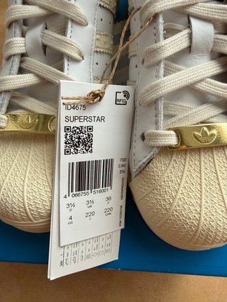 Adidas Superstar Talla 36 Beige/Blanco