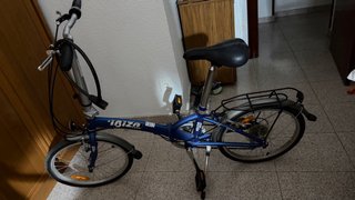 Bicicleta plegable azul Ibiza