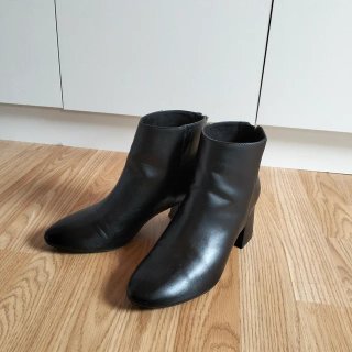 Botines Negros Tacón Ancho