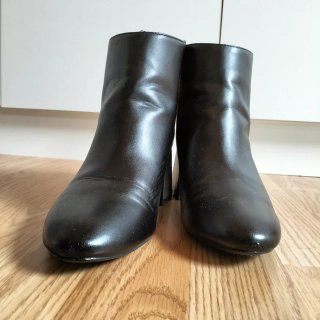 Botines Negros Tacón Ancho