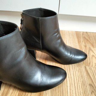 Botines Negros Tacón Ancho