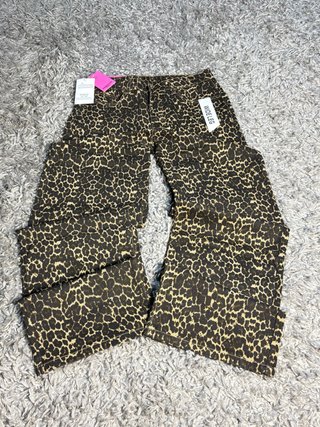 Pantalones Anchos Estampado Leopardo