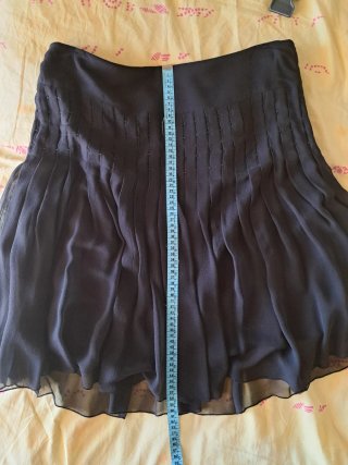 Minigonna seta plissettata