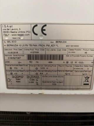 Vitrina Profesional Helados ISA Bermuda 10 LX