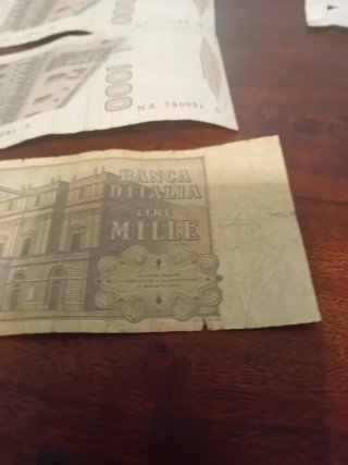 Set 6 banconote Lire Italiane 1000