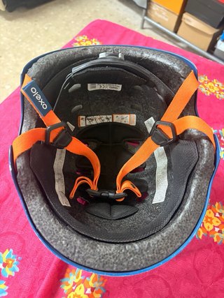 Casco protector azul