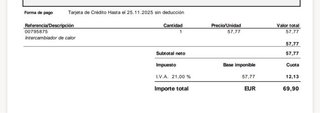 Intercambiador Calor Secadora Balay