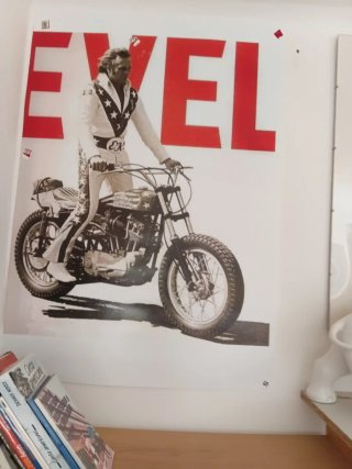 Póster Evel Knievel Moto