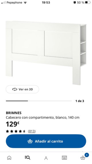 Cama Ikea Brimnes 140cm