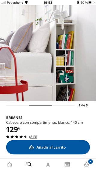 Cama Ikea Brimnes 140cm
