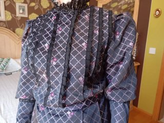 Traje Baturra Gala Negro Rosa Talla S-M