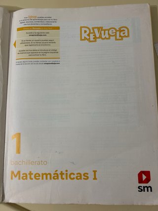 Matemáticas I 1 bachillerato Revuela