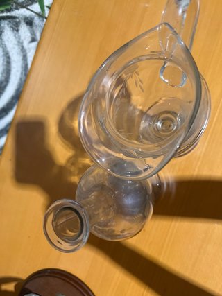 Juego de 2 jarras decorativas de cristal