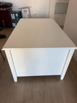 Mesa de centro blanca de madera