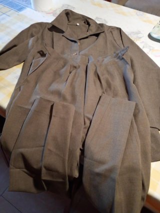 Traje de chaqueta premamá gris Chaqueta larga