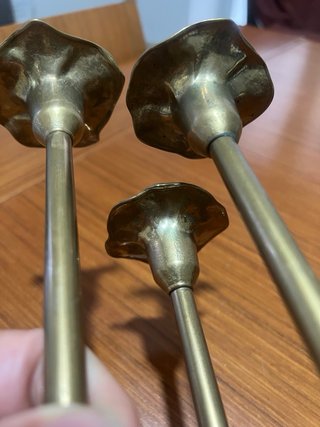Candelabro vintage 3 bracci metallo