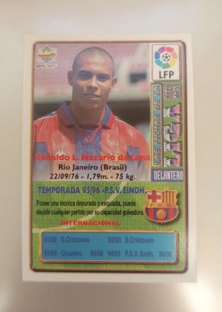 Cromo Ronaldo Nazario 96 97 FC Barcelona MC