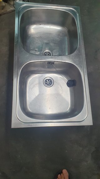 Fregadero de cocina doble de acero inoxidable
