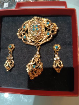 Conjunto Aderezo Niña Chapado Oro Swarovski
