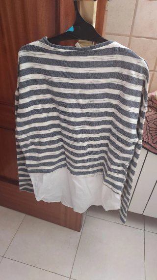 Jersey rayas azul y blanco Talla S