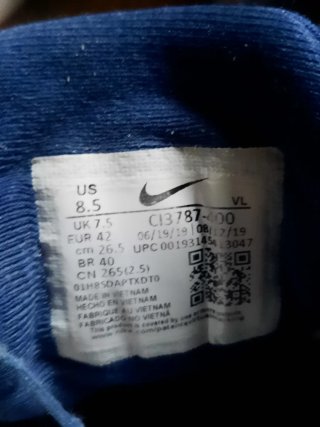 Zapatillas Nike Hombre Azul y Blanco