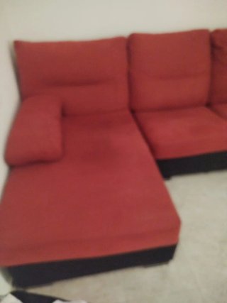 Sofá modular rojo grande