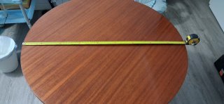 Mesa redonda de madera 90cm diámetro