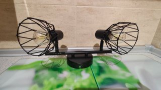 Lámpara Techo 2 Focos LED Negra