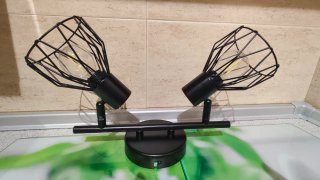 Lámpara Techo 2 Focos LED Negra