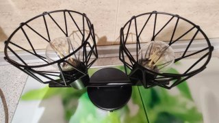 Lámpara Techo 2 Focos LED Negra