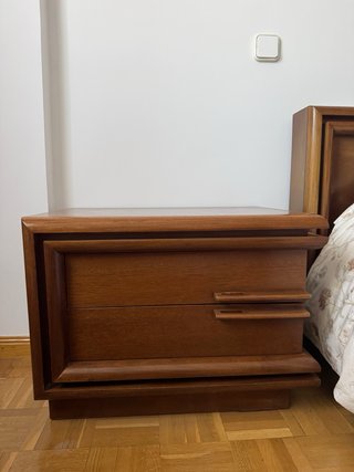 Cama madera con mesillas para colchón 135cm