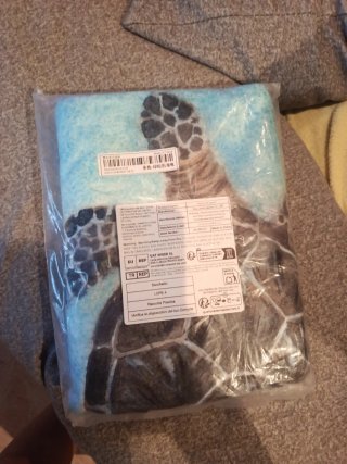 Toalla Poncho Tortuga Marina Azul Adulto