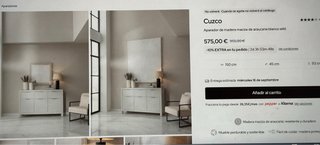 Aparador Banak Madera Gris y Beige